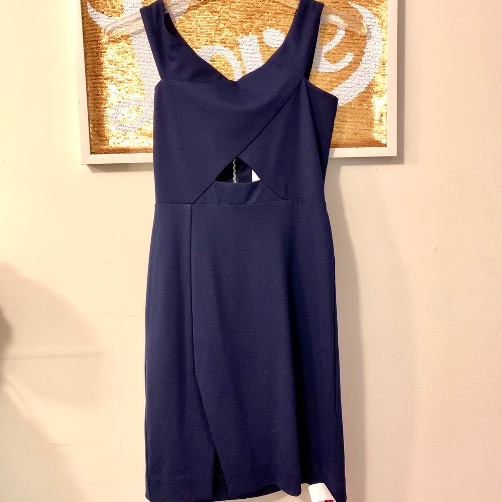 NWT* Parker navy blue off the shoulder dress